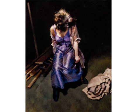 Robert Oscar LENKIEWICZ (1941-2002) Painter with Women, St Antony Theme  Lithograph, signed and numbered 144/475, image 63 x 