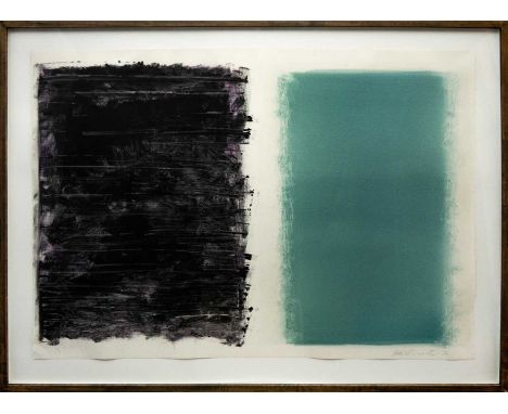 Yuko SHIRAISHI (1956) Grey Blue, 1990  Monotype, signed, dated and numbered 1/3, sheet 62 x 91cm, framed 76 x 104cmCurwen & N