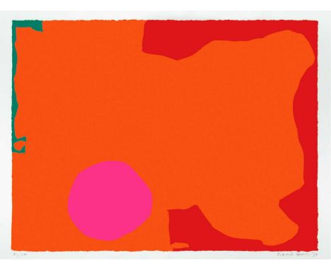 Patrick HERON (1920-1999) Magenta Disc and Red Edge: April 1970, 1970   Silkscreen, signed, dated, and numbered 37/100, sheet