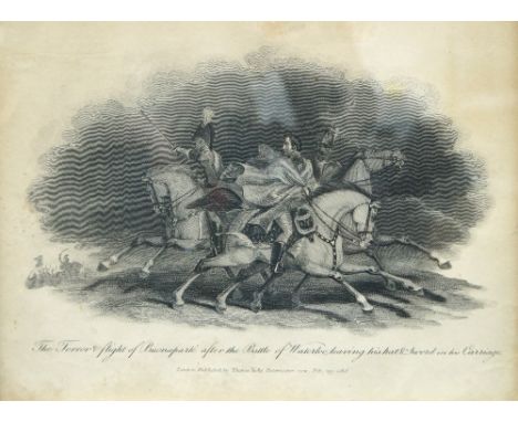 Thomas Kelly, British act.1815-1830- The terror and flight of Buonaparte after losing the Battle of Waterloo; engraving, publ