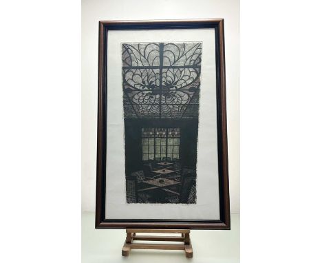 Nicki Mcharg (Indian 1956-2000), The Maxwell House, coloured etching 10/50, signed and titled in pencil, framed. (plate 83cmx