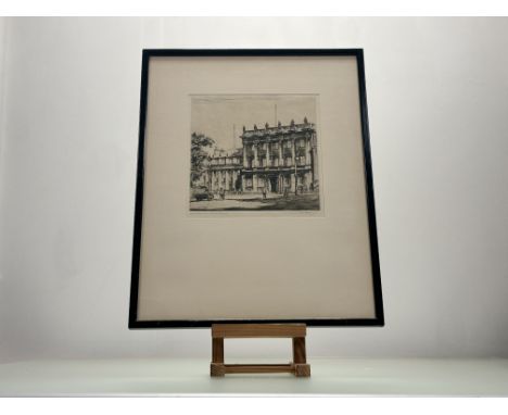 Wilfred Crawford Appleby (Scottish 1889-?),The British Linen Bank, etching, titled and signed in pencil, framed. (plate 22cmx