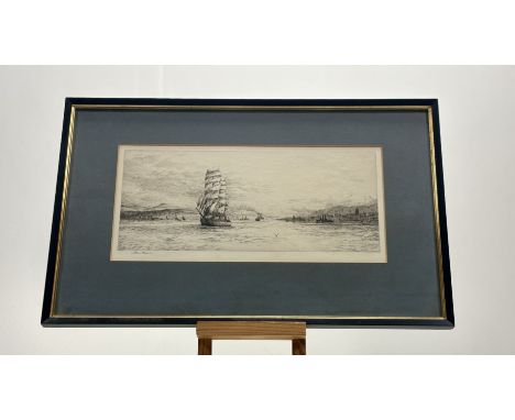 Alan Moore (Late 19thc / Early 20thc), The Grace Harwar off Gourock on the Clyde, drypoint etching, singed pencil bottom righ