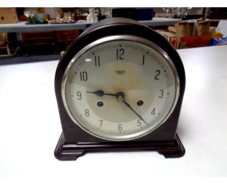 A 1930s Smiths Enfield Bakelite cased mantel clock 