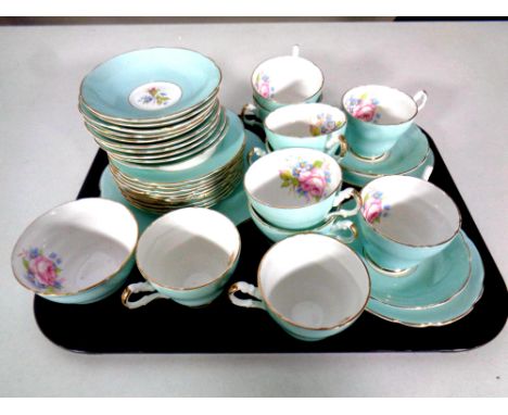 A tray containing a 36 piece Dainty bone china tea service 