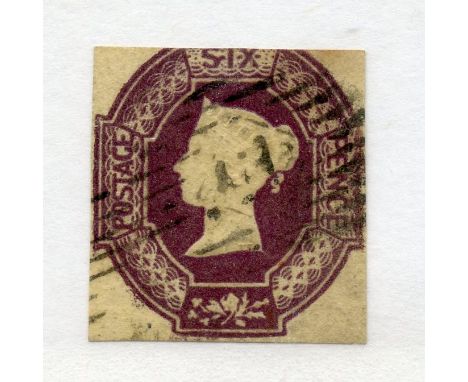 1847 Embossed 6d purple 3 margined with light cancel.  SG 60.  Cat £1000.