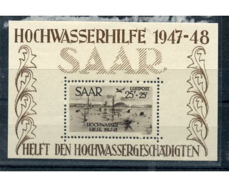 SAAR 1948 25f Disaster Fund MS um, light gum creasing.  SG MS 256a.  Cat £800.