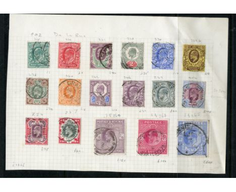 1902 - 10 basic set to 10/- believed to be DLR and bearing good to light pmks. Cat £1200 minimum.