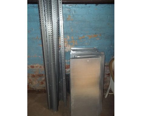 A GALVANISED FLAT PACK STORAGE SHELF