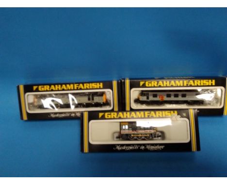 THREE BOXED N GAUGE GRAHAM FARISH LOCOMOTIVES 8828, 8038, 1008