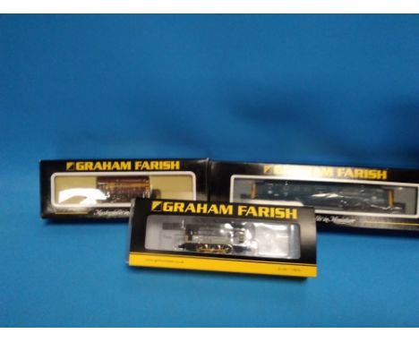 THREE BOXED N GAUGE GRAHAM FARISH TRAINS TWO SHUNTER 371-015K, 371-002 TOGETHER WITH 371276 THE FIFE AND FORFAR YEOMANRY LOCO