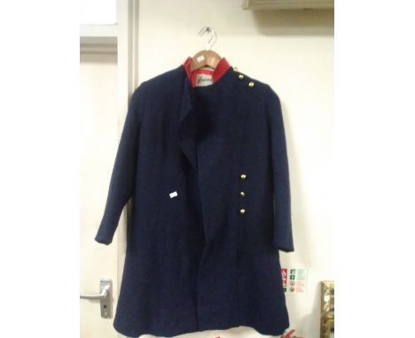 A LADIES VINTAGE HARRODS MILITARY STYLE OVERCOAT