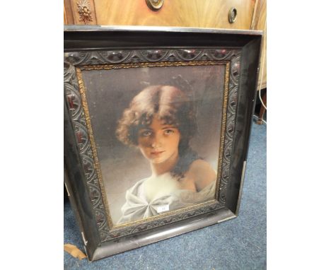 A FEMALE P[PORTRAIT STUDY  - CHROMO LITHOGRAPH AFTER JOSEPH LUCK