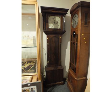 A 19TH CENTURY EIGHT DAY LONGCASE CLOCK **PLEASE NOTE IN OFFICE**