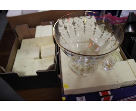 A QUANTITY OF BOXED THE ROYAL COLLECTION GLASSWARE 