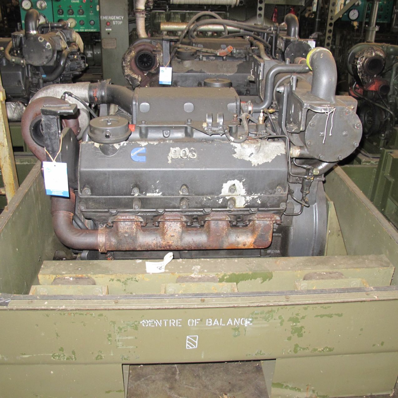 * Diesel Engine Cummins VTA 903T V8 8 cylinder 500hp ex MOD, ex stand by