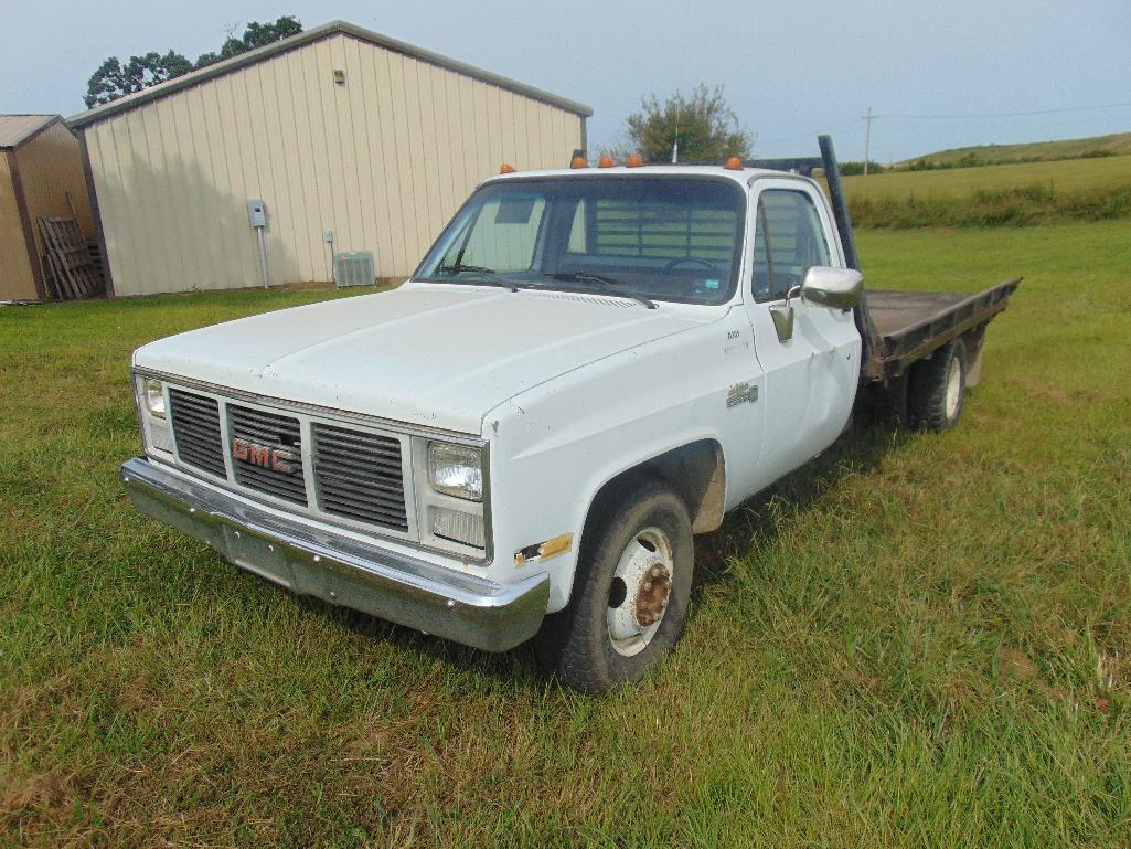 { Choice of lots: 219 } } } 1985 Chevy 3500 Flatbed Pickup, s/n ...