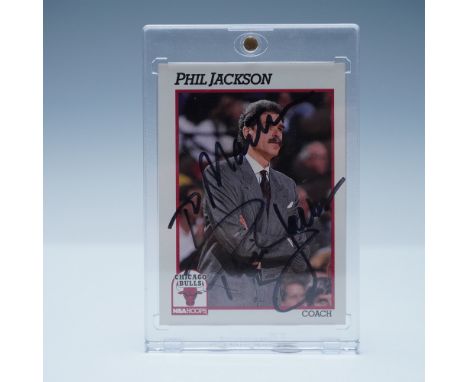 1991 NBA Hoops Phil Jackson basketball card featuring the Hall of Fame coach after leading the Chicago Bulls to their first N