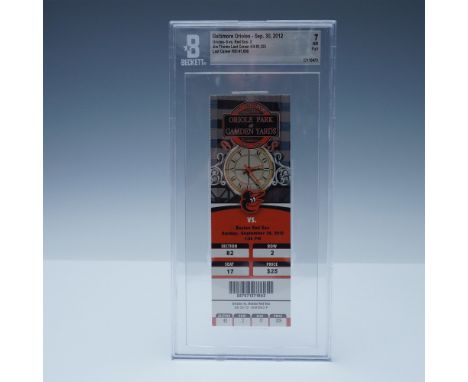 This Baltimore Orioles vs. Boston Red Sox ticket stub from September 30, 2012, commemorates the final career home run of Jim 
