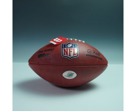 Wilson "The Duke" National Football League football signed by Jaylen Waddle, wide receiver for the Miami Dolphins. The ball f