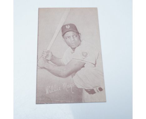This 1947 Willie Mays baseball card features a classic sepia-tone portrait of the Hall of Fame outfielder in his early playin