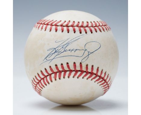 A Rawlings Official American League baseball signed by Hall of Famer Ken Griffey Jr., one of the most iconic players in MLB h