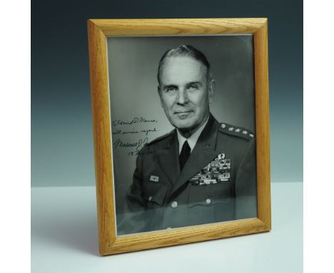 A distinguished signed portrait of General Maxwell D. Taylor, former Chairman of the Joint Chiefs of Staff, Supreme Commander