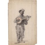 Niederländisch: um 1800. Wandernder Geselle mit Guitarre