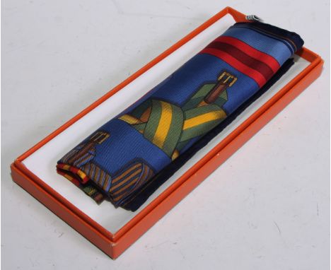 Fashion - a Hermes silk handkerchief, boxed