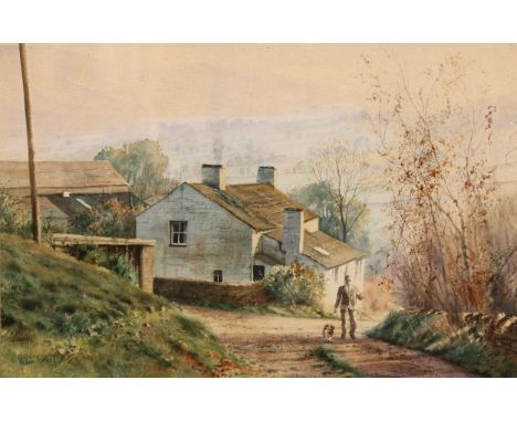 Robin Smith (20th century) Last Light, Dent West Yorkshire signed, titled to verso, watercolour, 30cm x 44.5cm