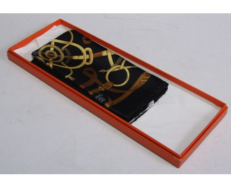 Fashion - a Hermes Eperon d'Or silk scarf, boxed 