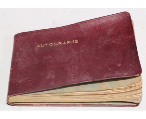 Autographs - a 1940's autograph album, various signatures including Barry K BARNES, Coco the world famous clown, George FORMB