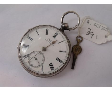 A silver pocket watch by Samuel with subsidiary seconds style 