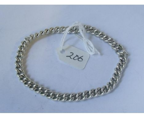 Silver curb link bracelet       