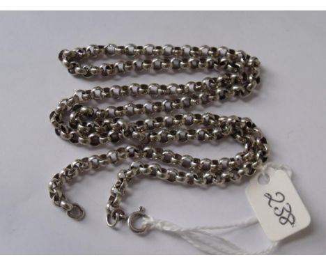 A long 24" silver belcher chain 24g     