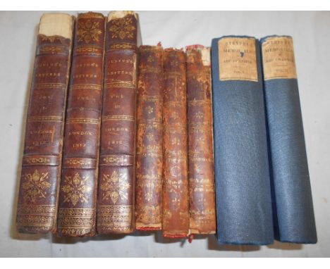 JUNIUS   Junius: Including Letters...   3 vols. 1812,   London, 8vo cont. gt. dec. fl. cf. plus CLARKSON, T.    Portraiture o