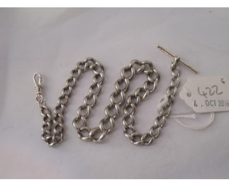 A silver graduated watch Albert 13” long    