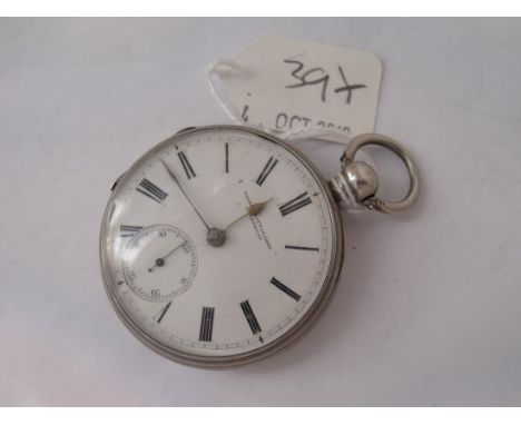 A silver pocket watch by little John     
