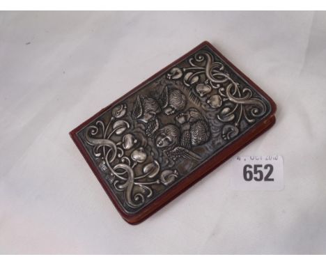 A prayer book, the mounted cover embossed with infants  4.5” high by BP        