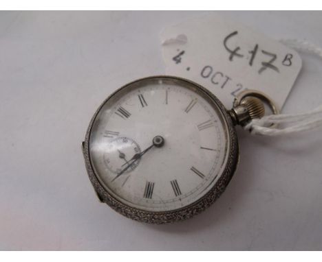 An Omega ladies silver fob watch      