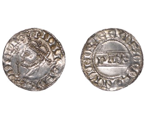 Harold II (1066), PAX type with Sceptre, Penny, Worcester, Vikingr, Gp A var., +narold rex anglo:, rev. picing on pihri, 1.35