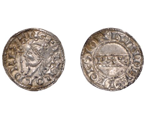 Harold II (1066), PAX type with Sceptre [BMC I; N 836; S 1186], Penny, London, Leofsige, Gp D var., +harold rex ang, crown wi