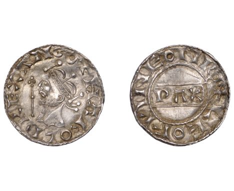 Harold II (1066), PAX type with Sceptre, Penny, Rochester, Leofwine, Gp B, +harold rex ango, faint wire-line inner circle aro