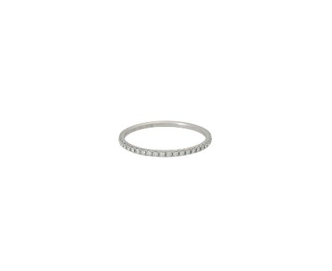 TIFFANY & CO. Memoirering mit Brillanten zus. ca. 0,3 ct von guter Farbe und Reinheit, Platin, 1,5 g, RW: 54, Neupreis 2.800 