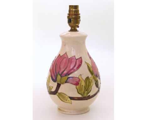 Moorcroft magnolia pattern table lamp. Conditions reports are not available for our Interiors Sale.