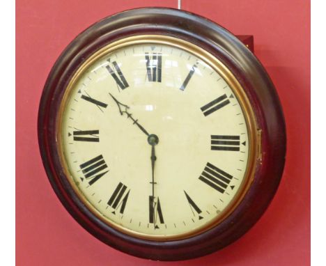 A mahogany single fusee movement wall clock Conditions reports are not available for our Interiors Sale.