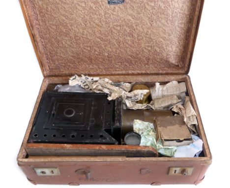 Triumph magic lantern (converted to electricity) and a quantity of glass slides, Salvation Army and cartoon images Conditions