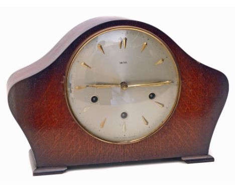 Hardwood mantle clock, three train movement Conditions reports are not available for our Interiors Sale.