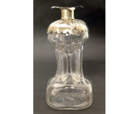 A glass silver topped decanter by William Hutton & Sons Conditions reports are not available for our Interiors Sale.