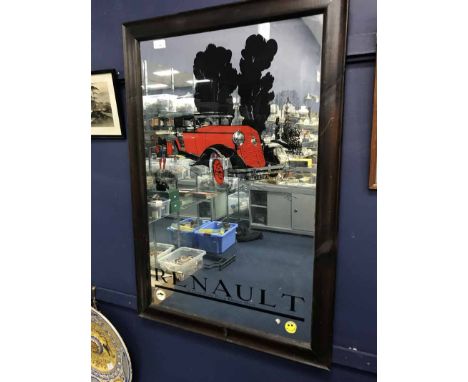 VINTAGE RENAULT ADVERTISING MIRROR